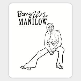 Barry manilow // Black retro Magnet